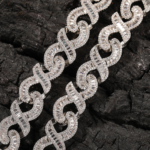 Vein Dynasty® 15mm Cuban Link Chain in 18K Gold-Plated Pure Copper with Cubic Zirconia