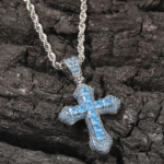 Vein Dynasty® Cross Pendant in 18K Gold-Plated Pure Copper with Cubic Zirconia